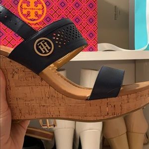 tommy hilfiger cork heels